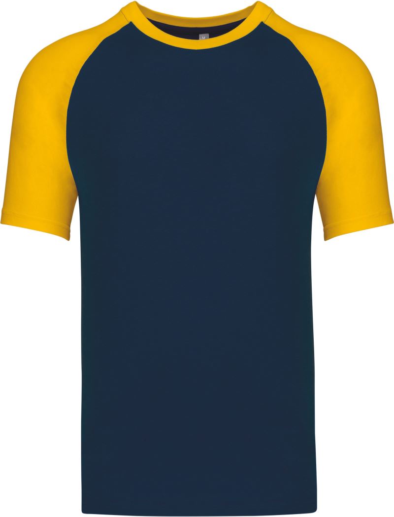 Levně Baseballové tričko - navy/yellow