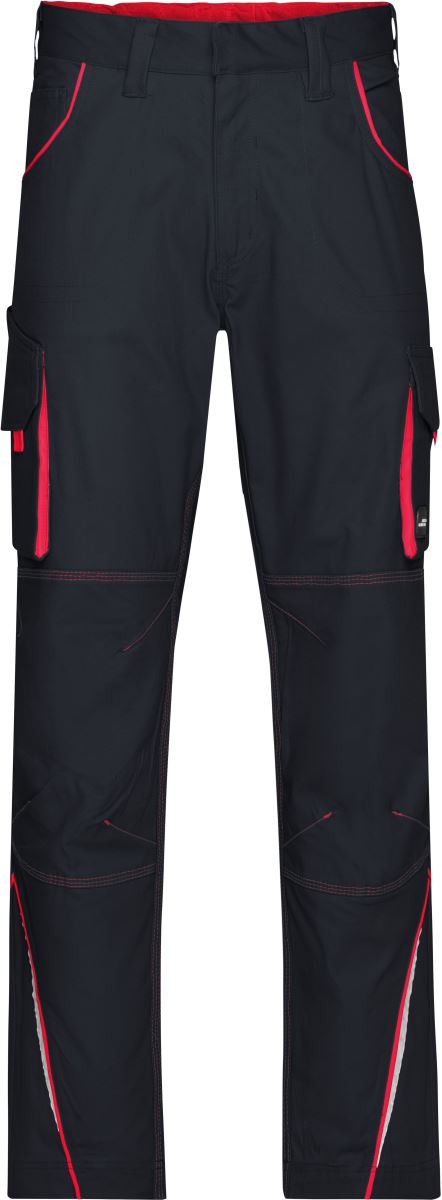 Levně Pracovní kalhoty - Color - carbon/red