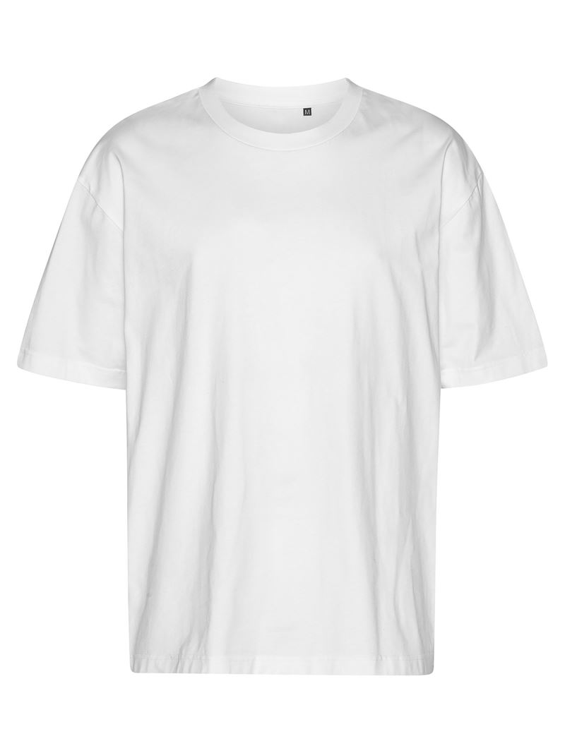 Levně Oversize bio IC tričko "Tiger" - white