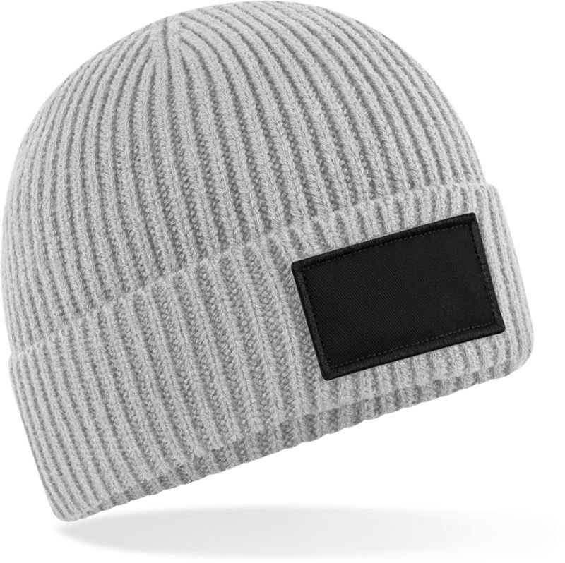 Levně Čepice Patch "Fashion" - light grey/black