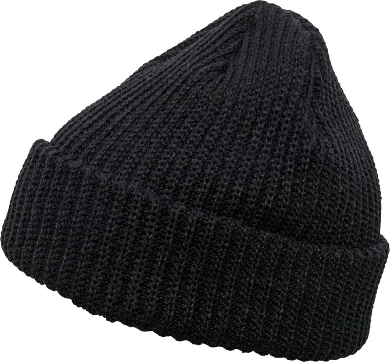 Levně Žebrovaná pletená čepice - black