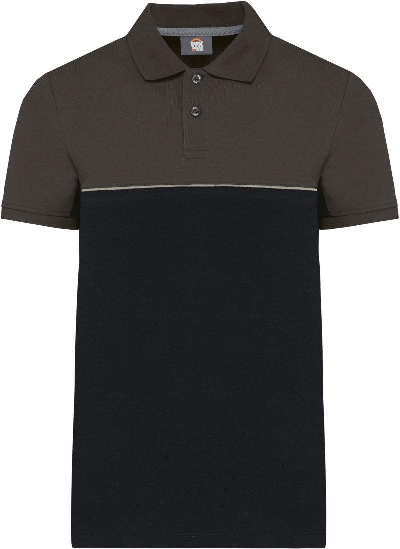 Levně Pracovní piqué polo - black/dark grey