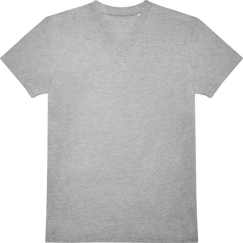 Levně Tričko s výstřihem do V - sport grey
