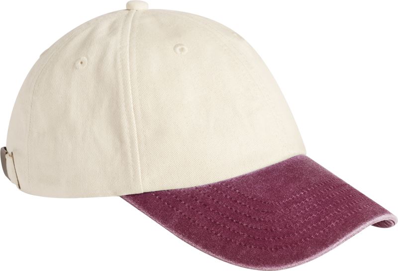 Levně 6 panel nízký profil v kontrastní barvě - natural/vintage red