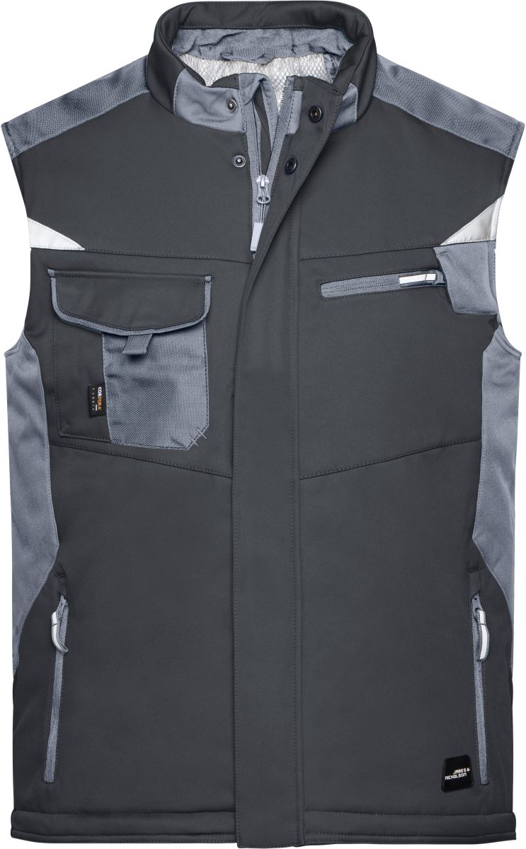 Levně Pracovní zimní softshellová vesta - Strong - black/carbon