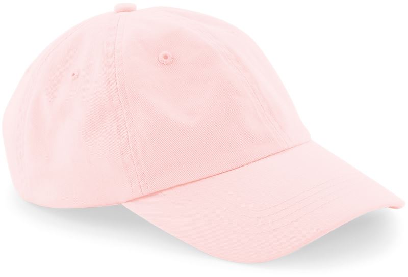 Levně 6 panelová nízkoprofilová kšiltovka - pastel pink