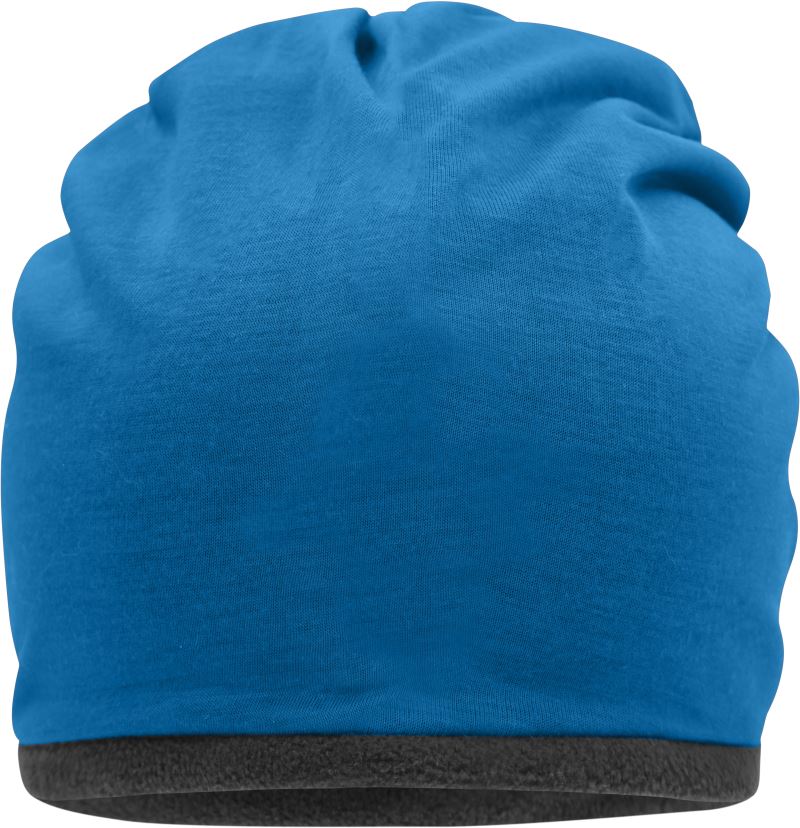 Levně Žerzejová čepice s fleecovou podšívkou - bright blue/carbon