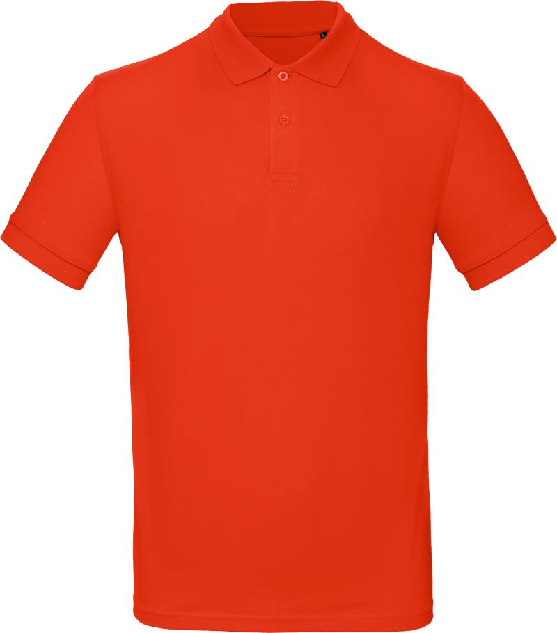 Levně Pánské piqué polo z bio bavlny - fire red