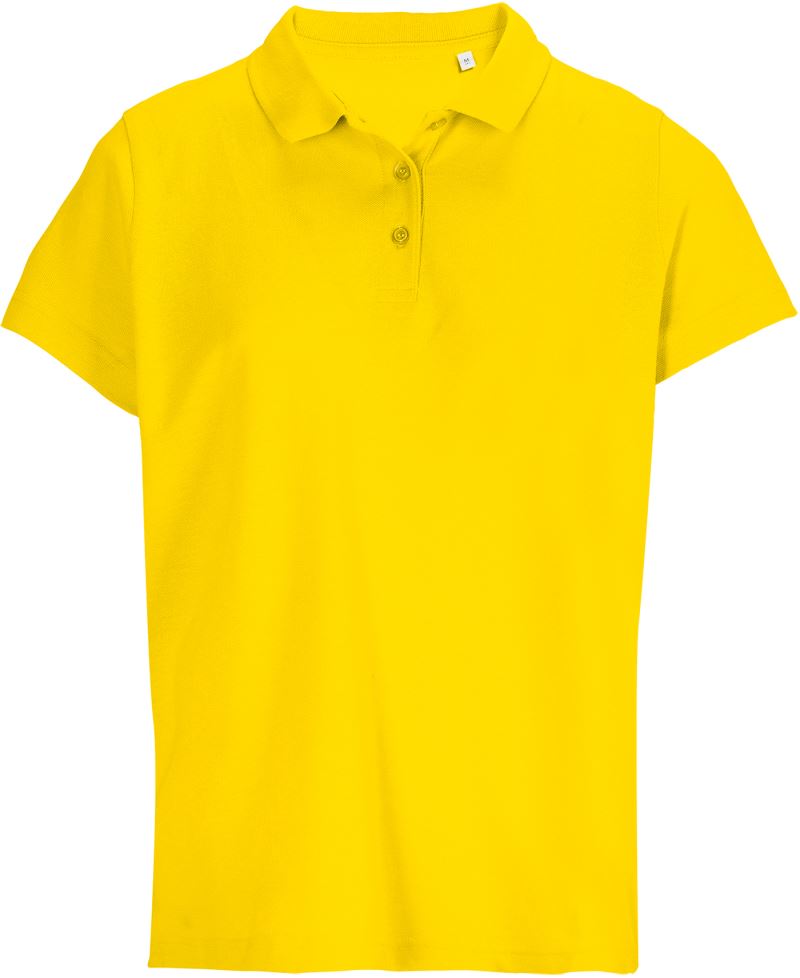 Levně Dámské piqué polo - gold