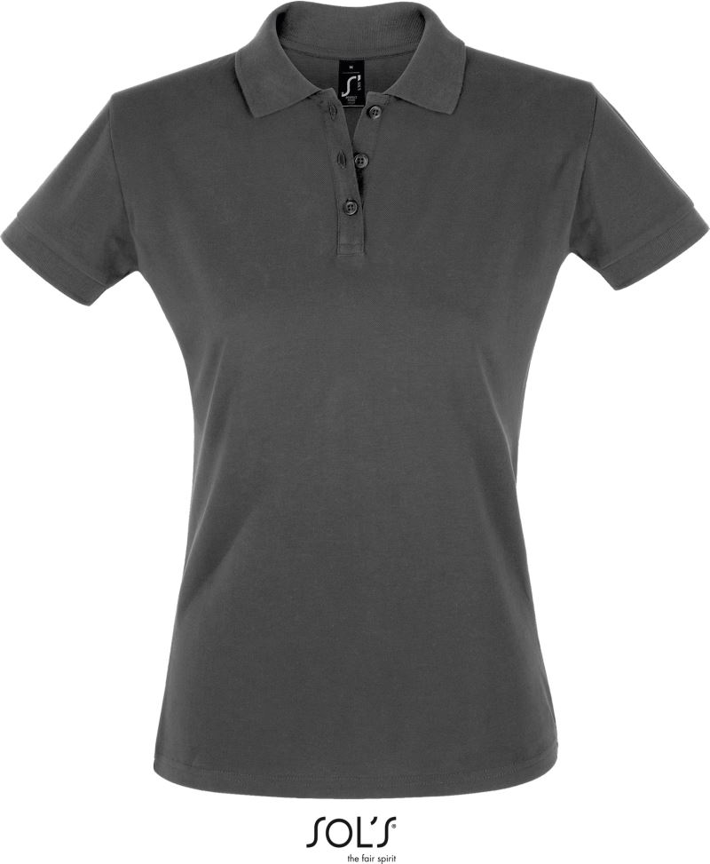 Levně Dámské piqué polo - dark grey
