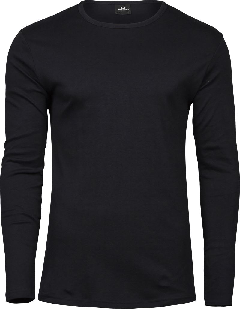 Levně Pánské tričko Interlock s dlouhým rukávem - black