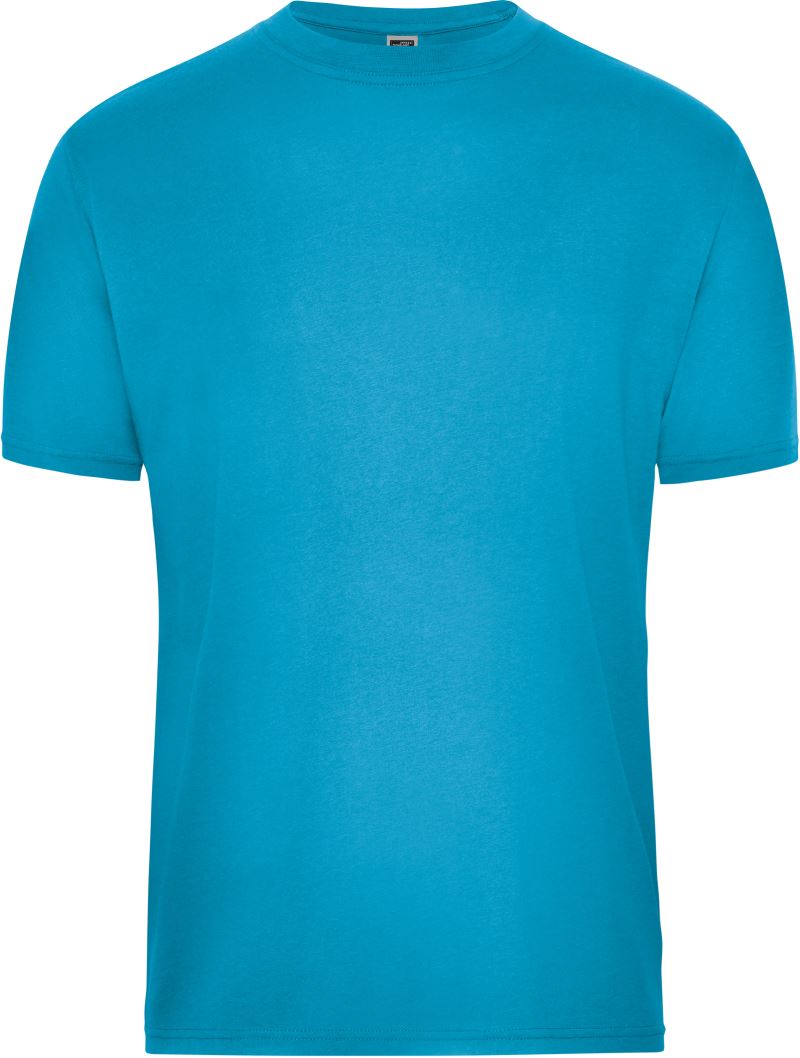 Levně Pánské pracovní tričko z bio bavlny - Solid - turquoise