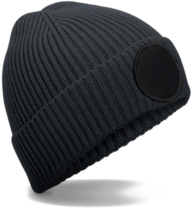 Levně Čepice s kruhovou nášivkou - graphite grey/black