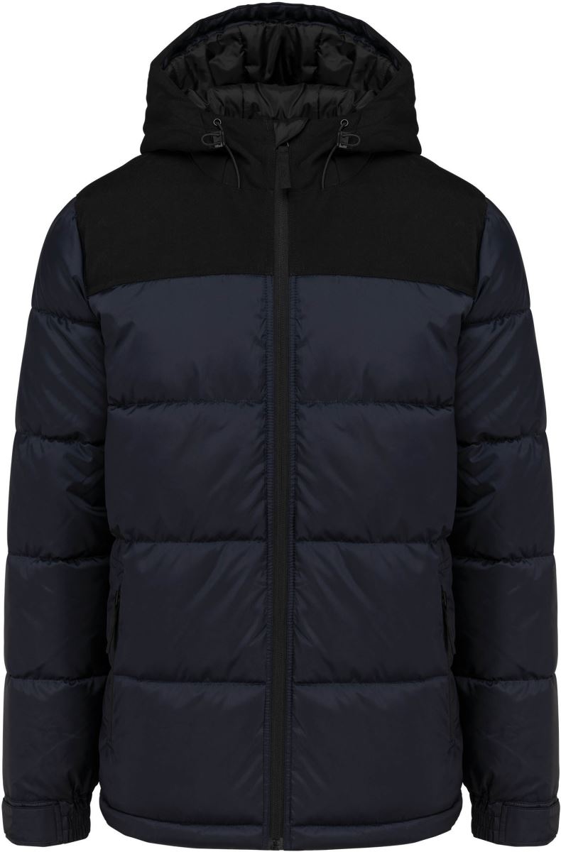 Levně Prošívaná bunda s kapucí - navy/black