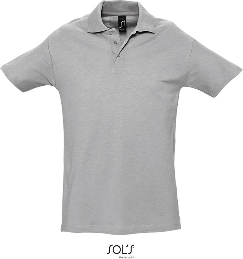 Levně Piqué polo - grey melange