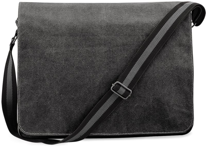 Levně Vintage taška s klopou - vintage black