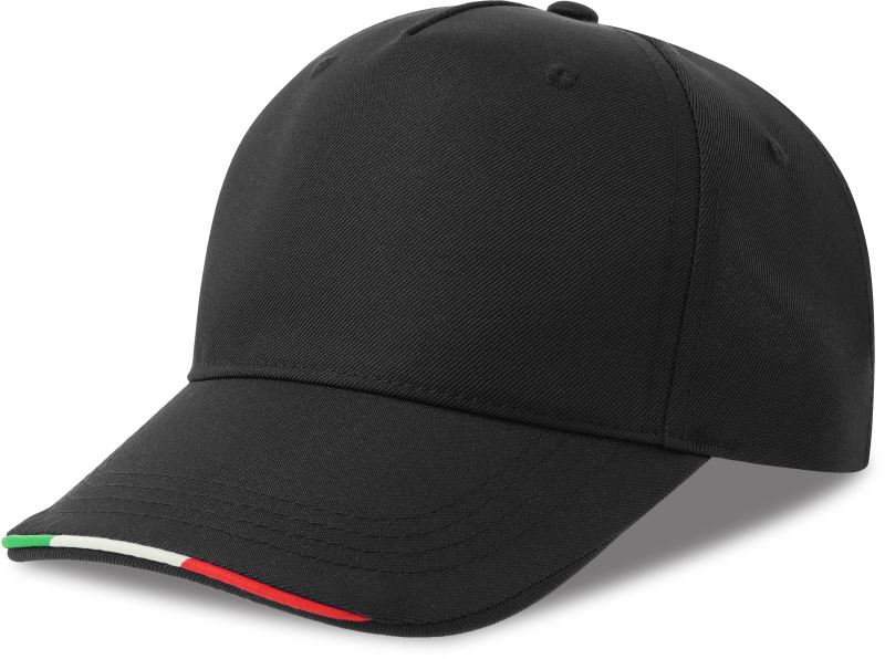 5 panelová kšiltovka - black