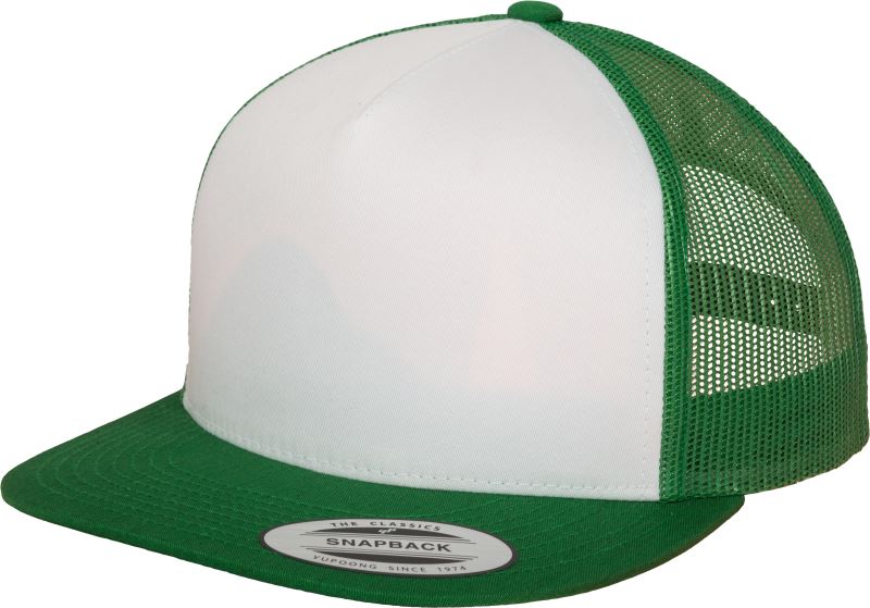Levně 5 panelová Trucker kšiltovka - kelly/white/kelly