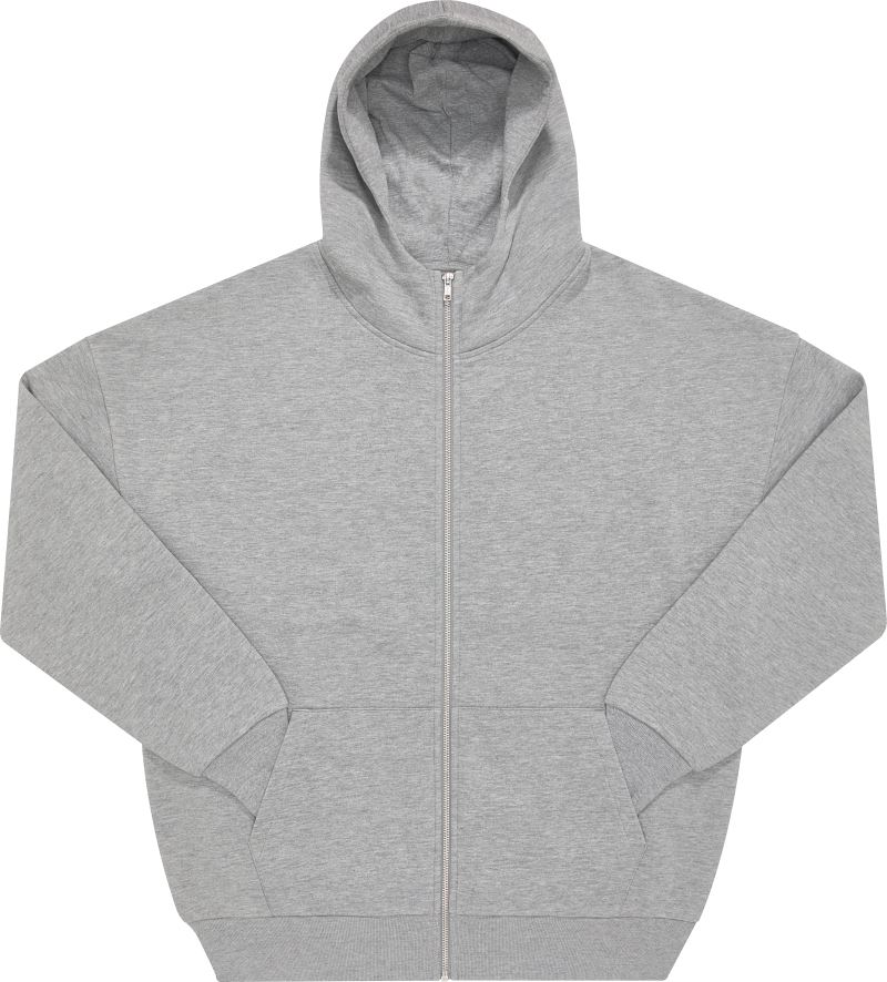 Levně Těžká oversize mikina s kapucí - sport grey