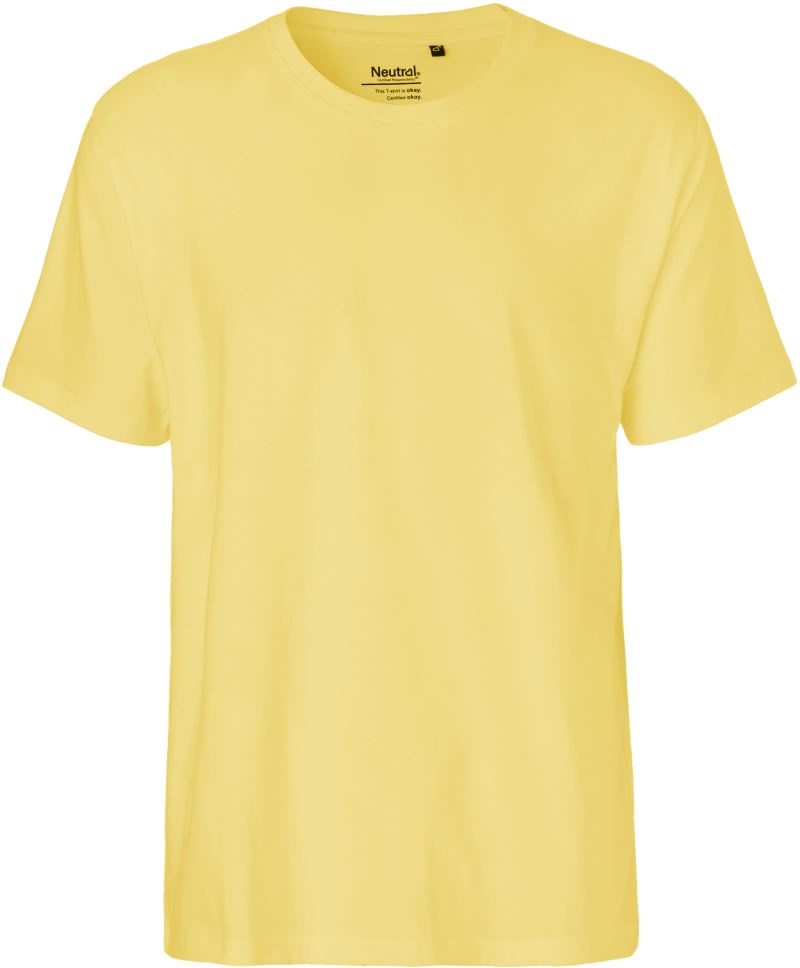 Levně Pánské tričko z těžké bio bavlny - dusty yellow