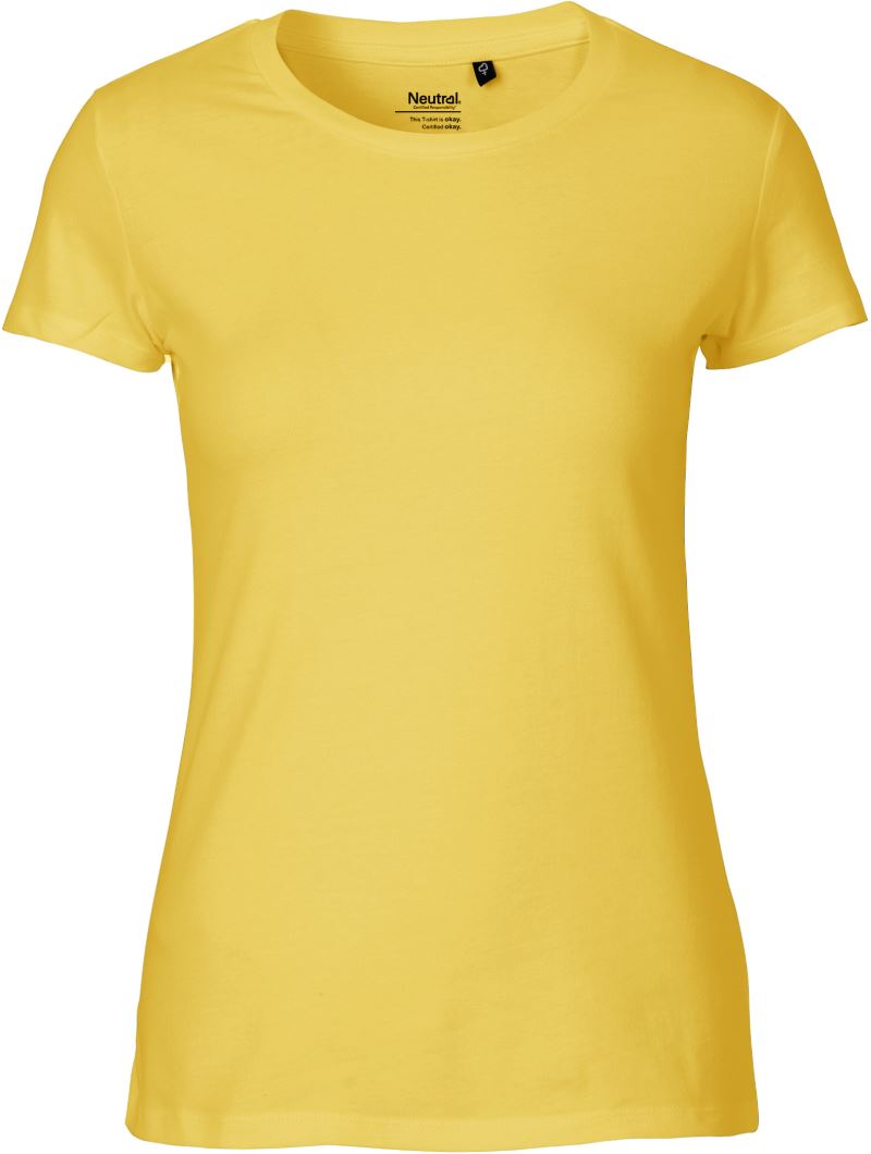 Levně Dámské tričko z bio bavlny - yellow