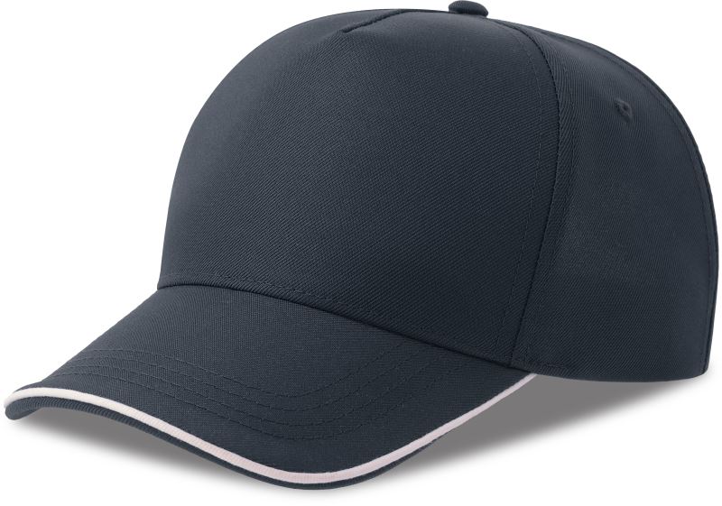 5 panelová sandwich kšiltovka - navy/white