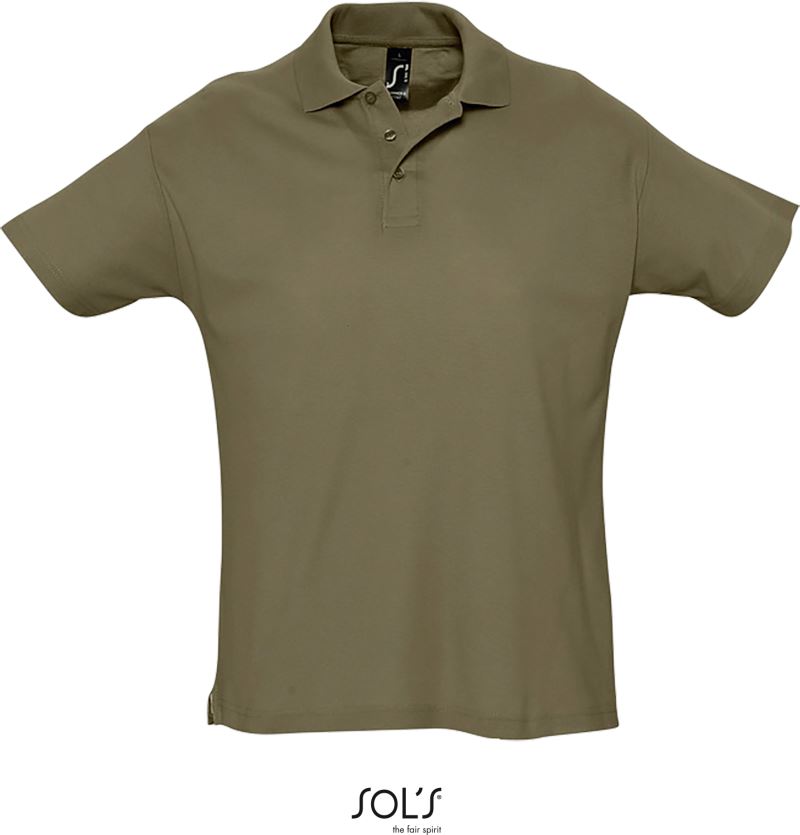 Levně Piqué polo - army