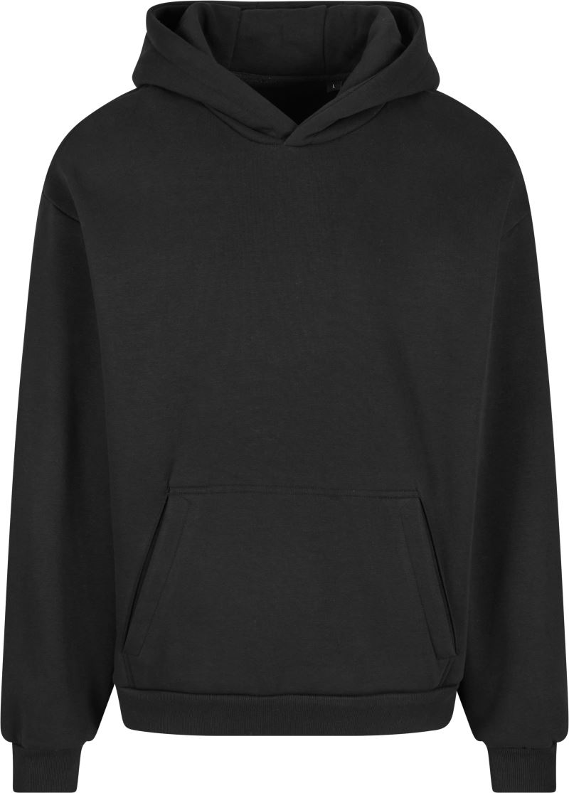 Těžká unisex mikina s kapucí - black