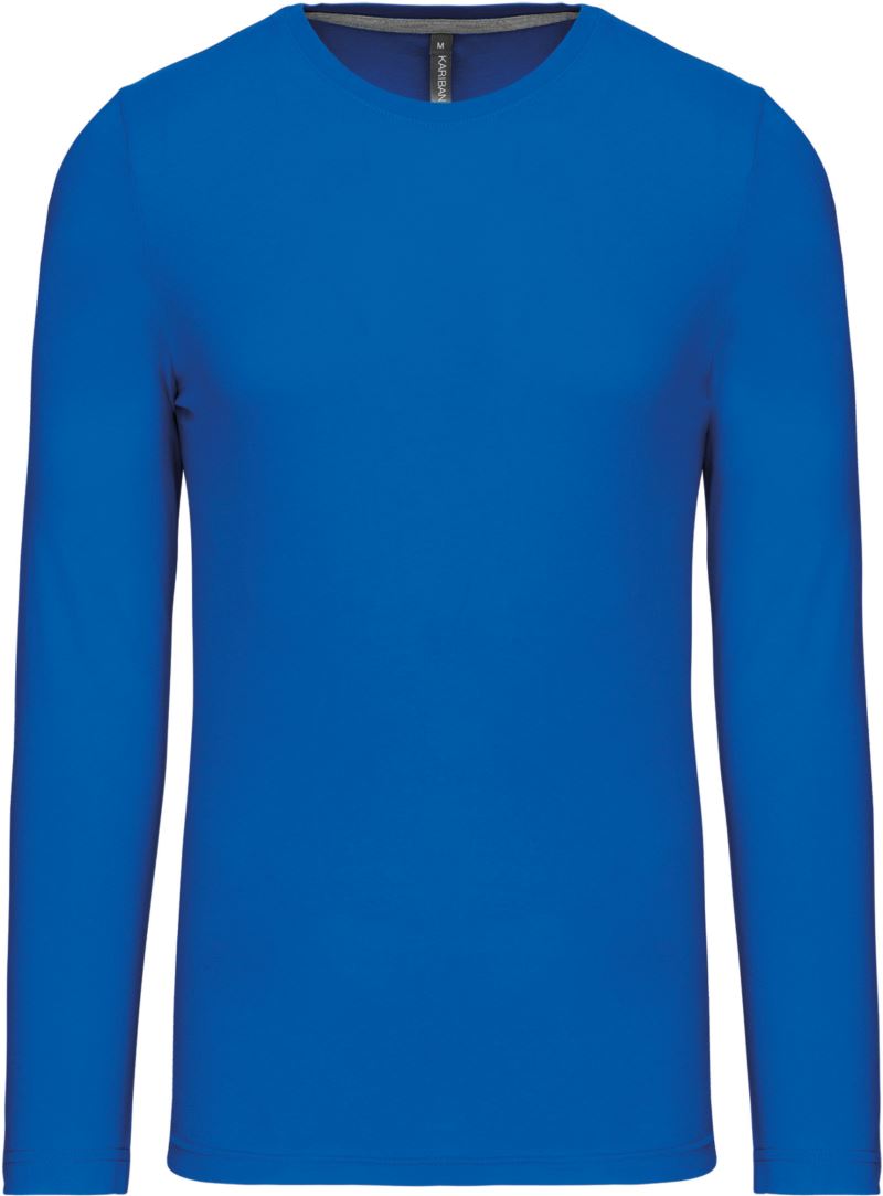 Levně Pánské tričko s dlouhým rukávem - light royal blue