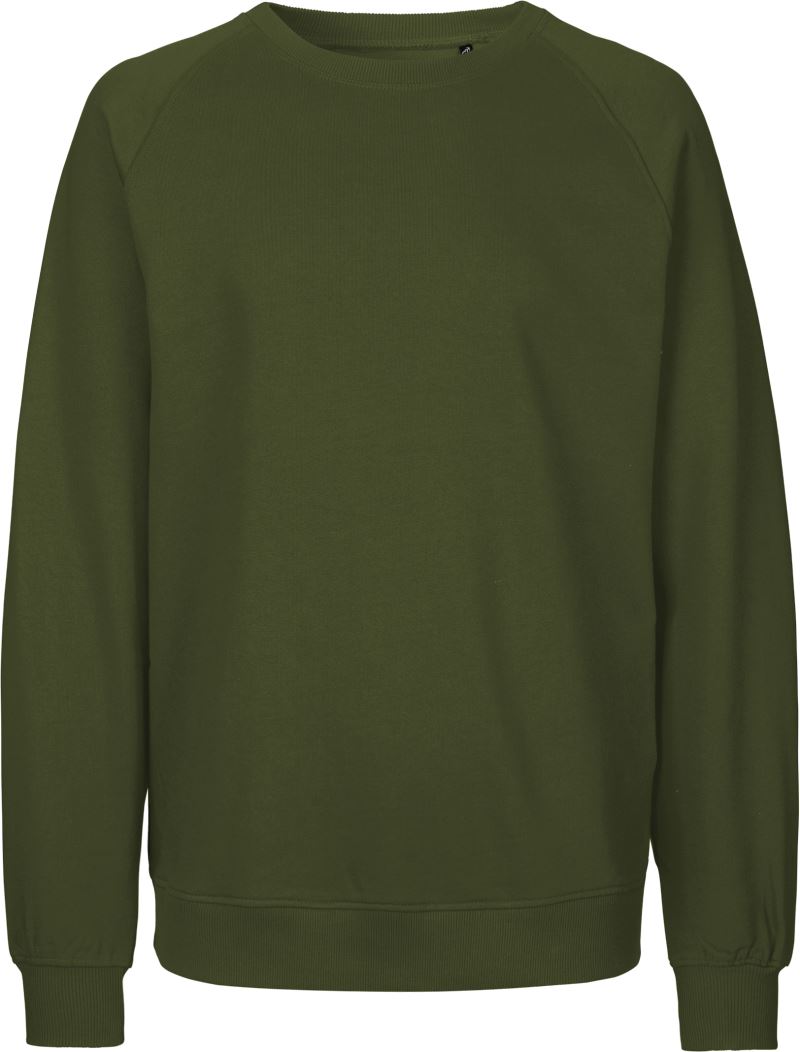 Levně Unisex raglánová mikina z bio bavlny - military