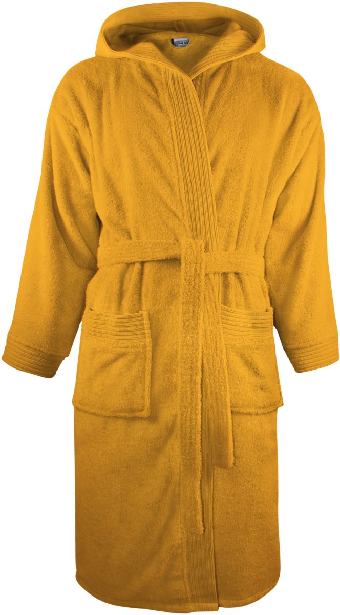 Levně Župan s kapucí - gold yellow