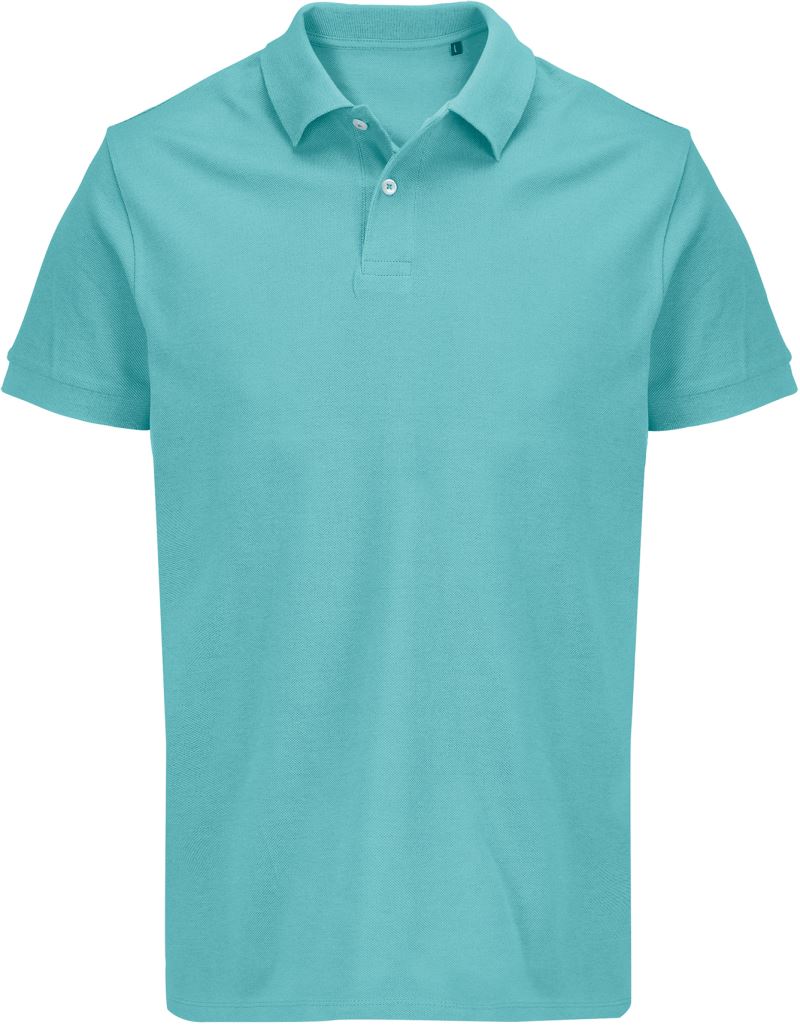 Levně Unisex piqué polo z těžké bavlny - pool blue