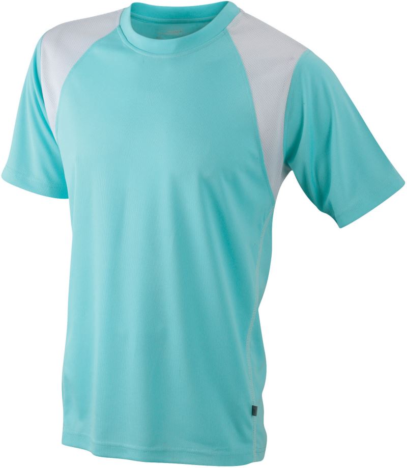 Levně Pánské běžecké tričko - mint/white