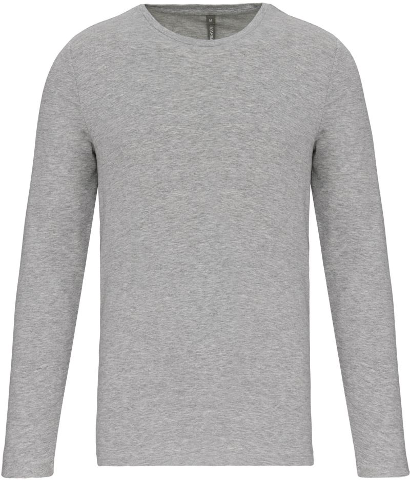 Levně Elastické tričko s dlouhým rukávem - light grey heather