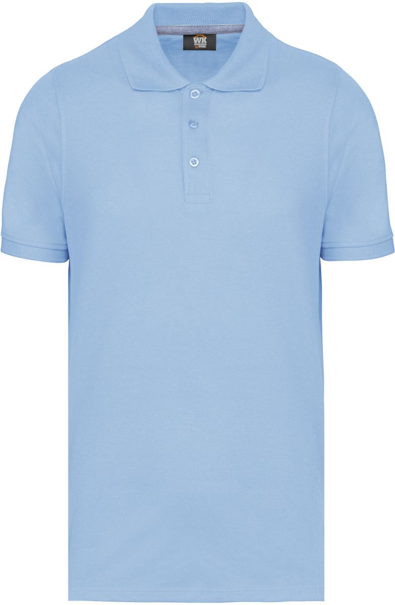 Levně Pánské pracovní piqué polo z těžké bavlny - sky blue
