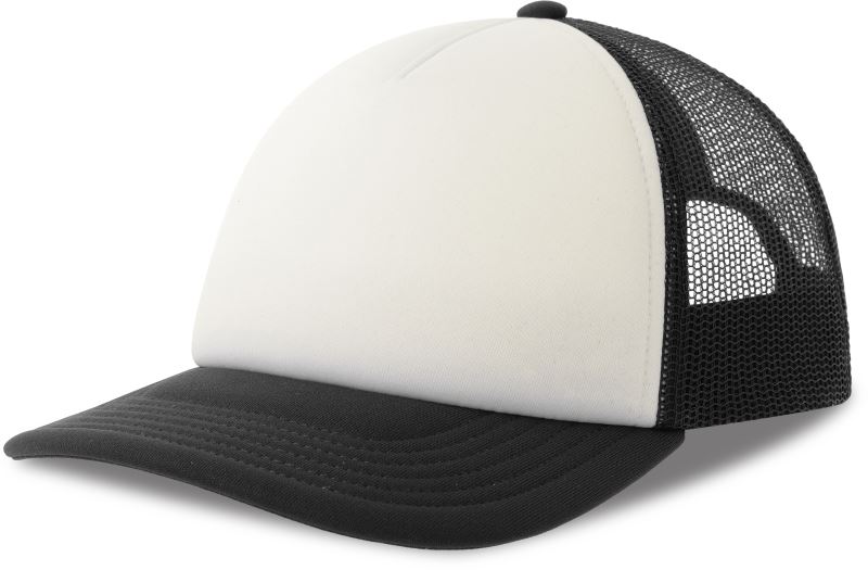 Levně 5 panelová Trucker kšiltovka - white/black