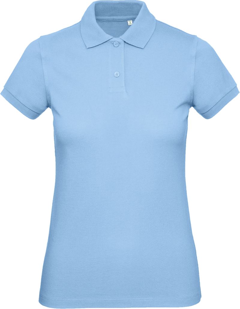 Levně Dámské piqué polo z bio bavlny - sky blue