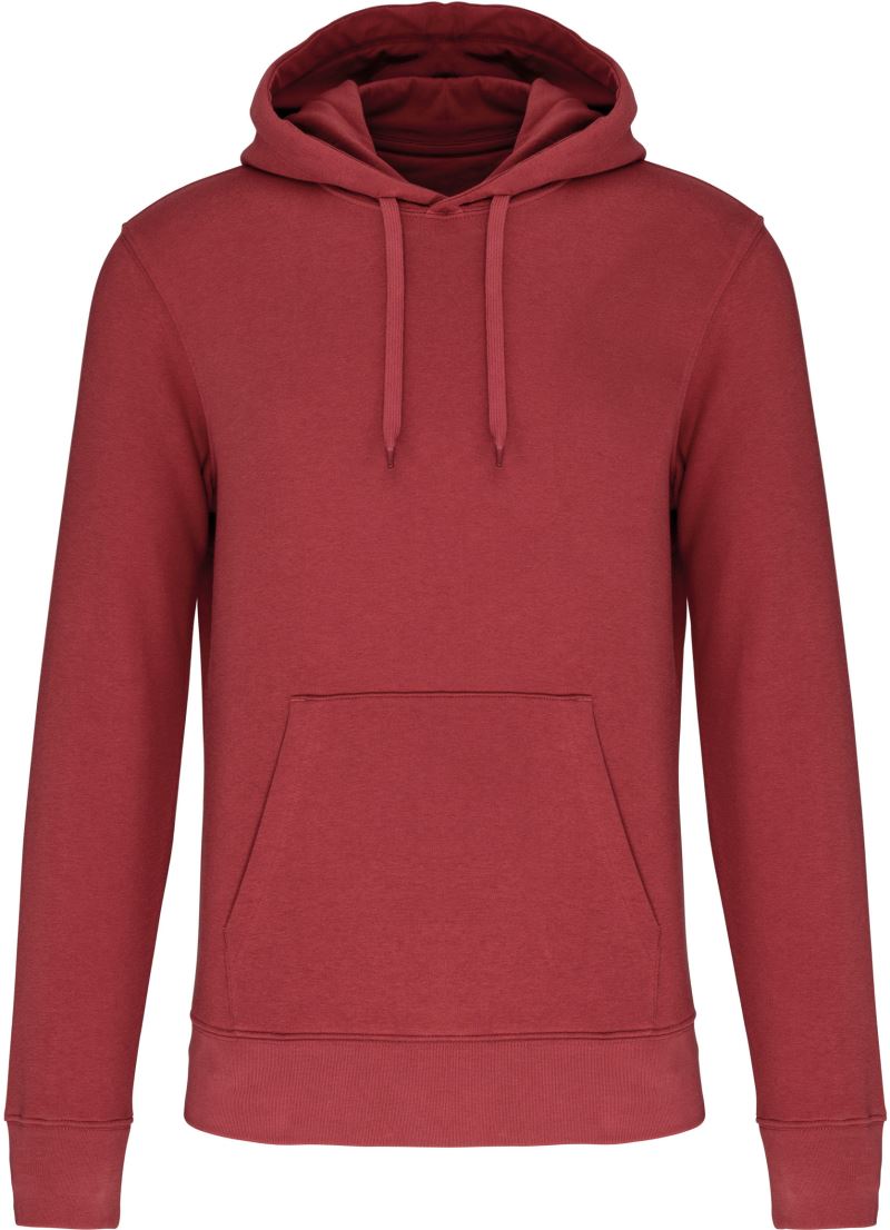 Levně Pánská eco-friendly mikina s kapucí - terracotta red