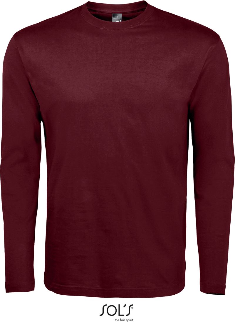 Levně Tričko s dlouhým rukávem - oxblood