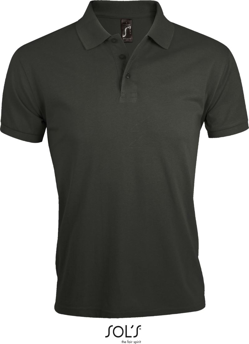 Levně Pánské piqué polo z těžké bavlny - dark grey