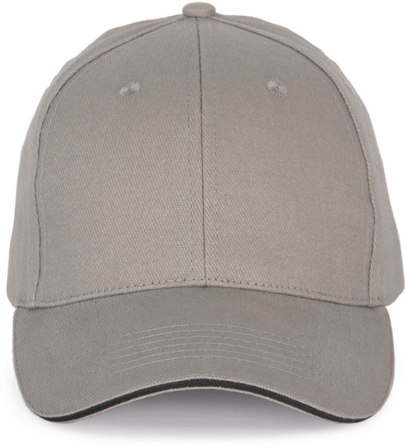 Levně 6 panelová sandwich kšiltovka - light grey/dark grey