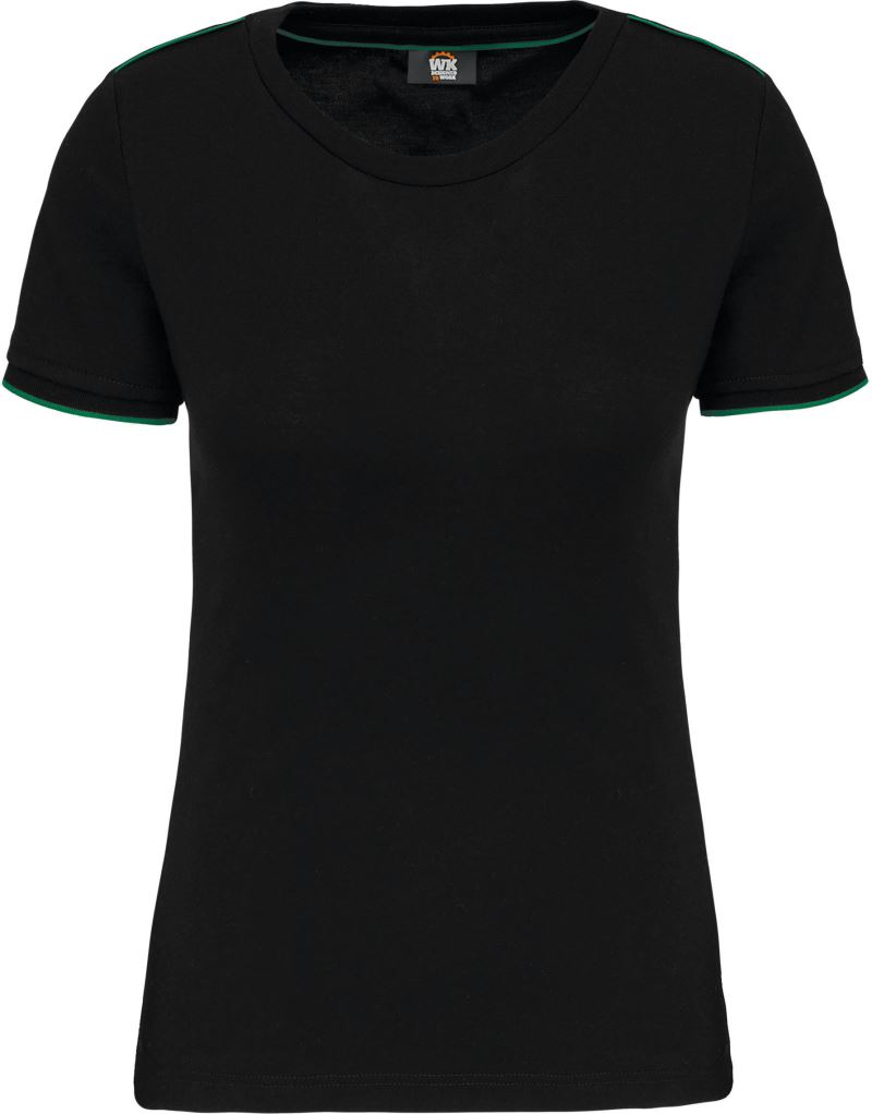 Levně Dámské pracovní tričko "Day-to-Day" - black/kelly green
