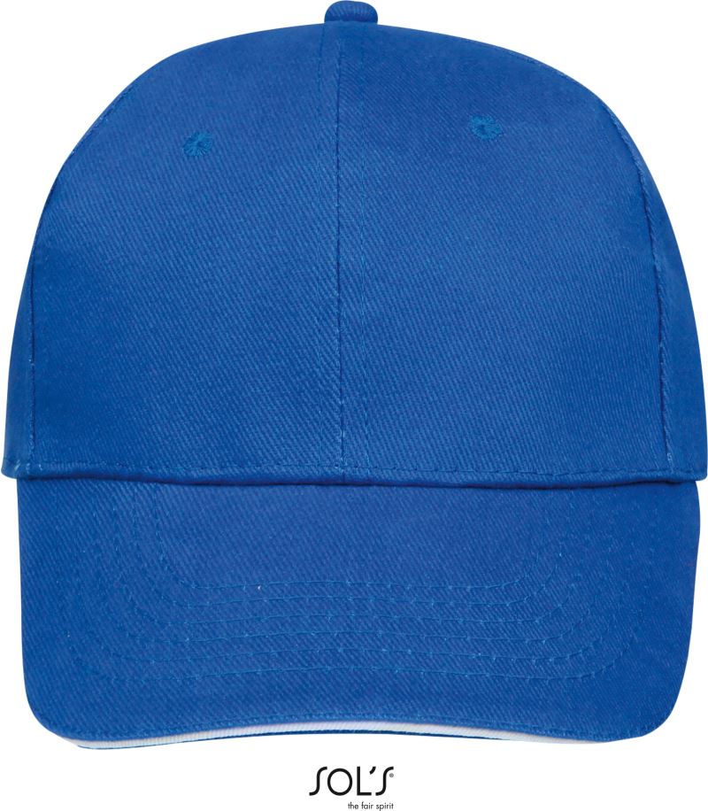 Levně 6 panelová baseballová kšiltovka - royal/white