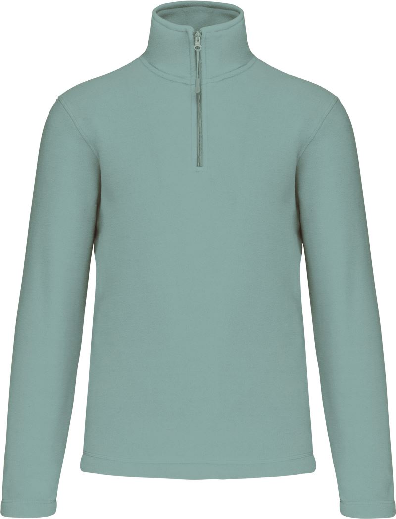 Mikrofleecová mikina s 1/4 zipem "Enzo" - sage