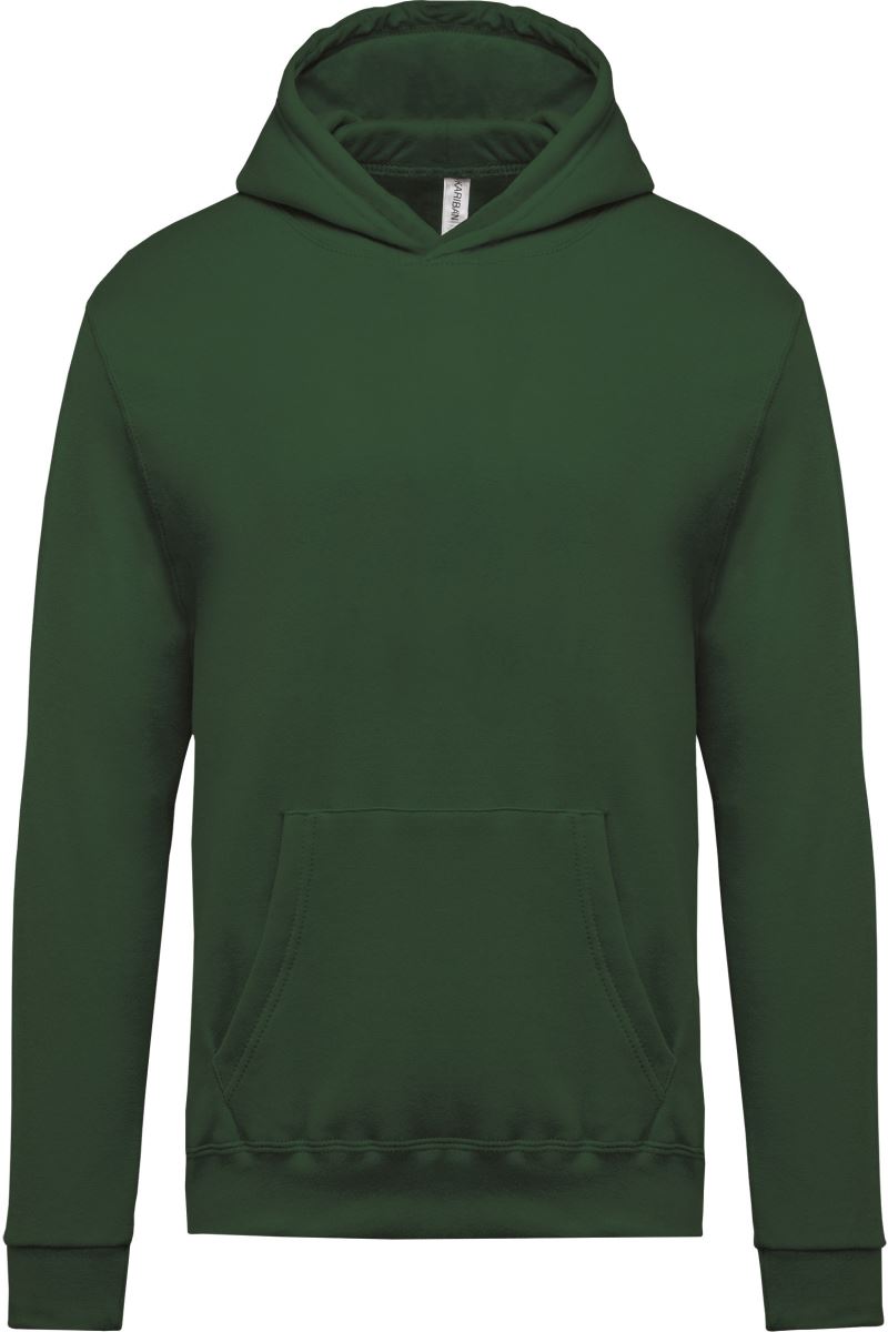 Levně Dětská mikina s kapucí - forest green