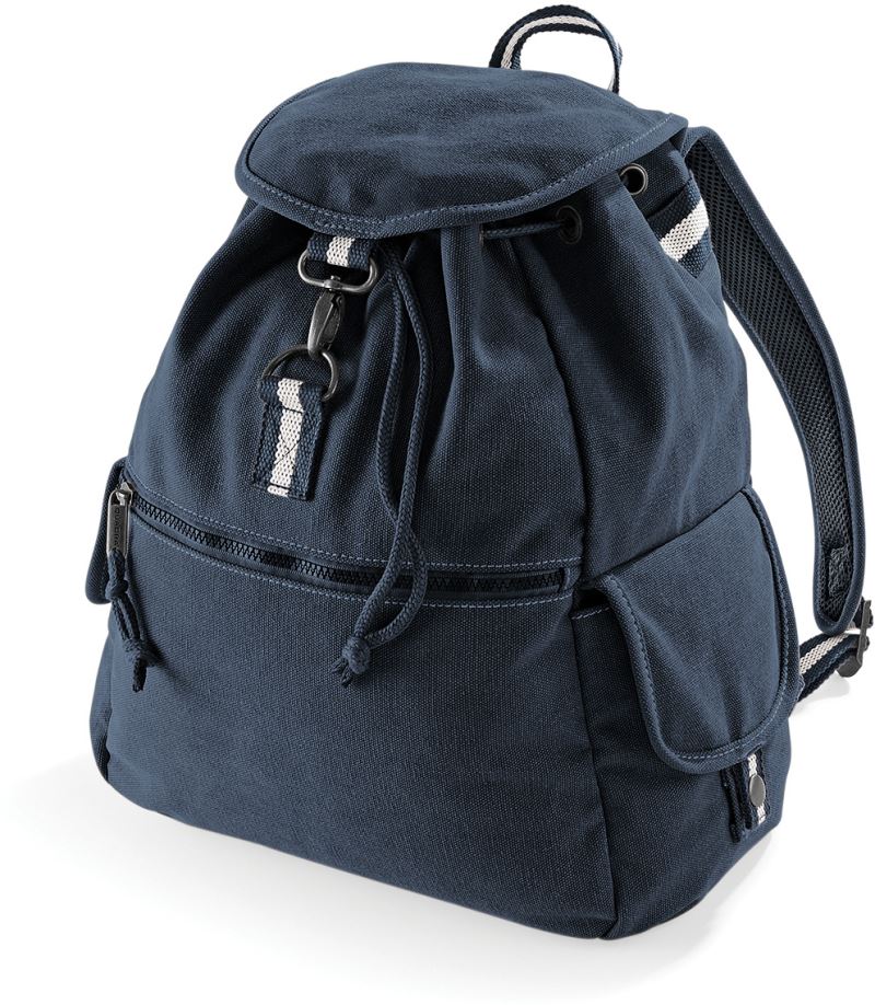 Levně Vintage plátěný batoh - vintage oxford navy