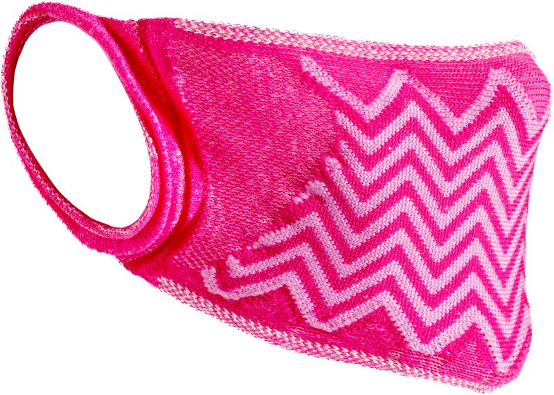 Maska na obličej „Zigzag“, balení po 5 ks - pink/pink