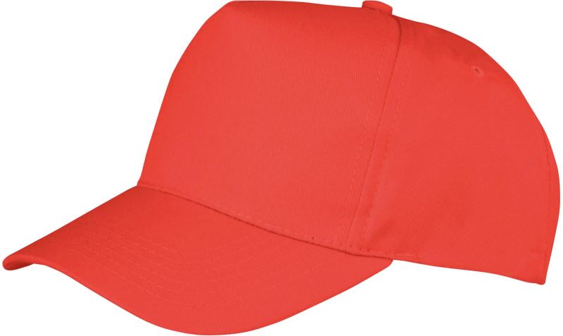 Dětská 5 panelová kšiltovka - red