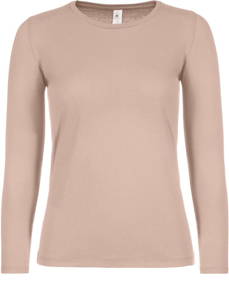 Levně Dámské tričko s dlouhým rukávem - millennial pink