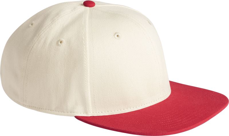 Levně 6 panelová kontrastní kšiltovka - natural/red